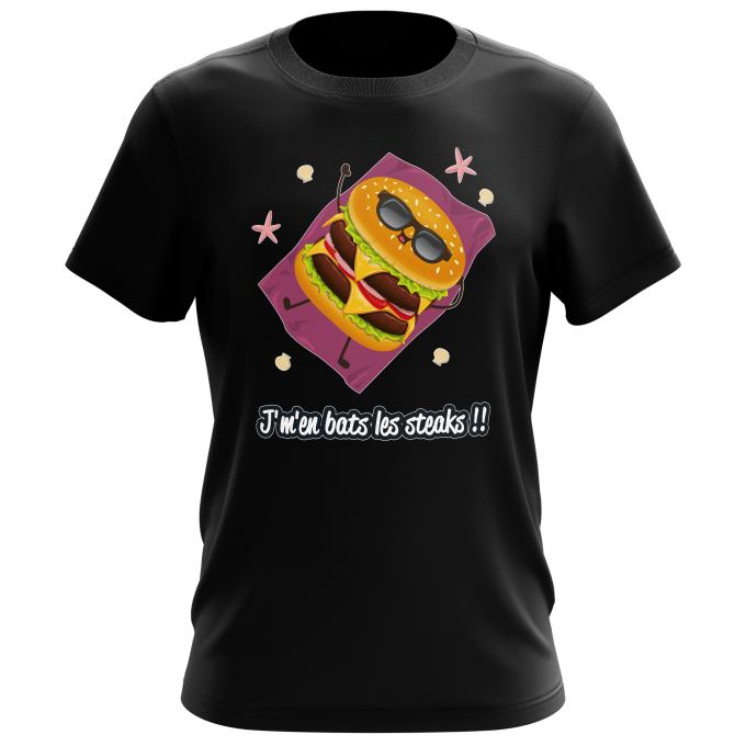 T-shirts Hommes Parodie Funny J'm'en bats les steaks !! - Humoristique - Collection Humour, Fun par Parogeek
