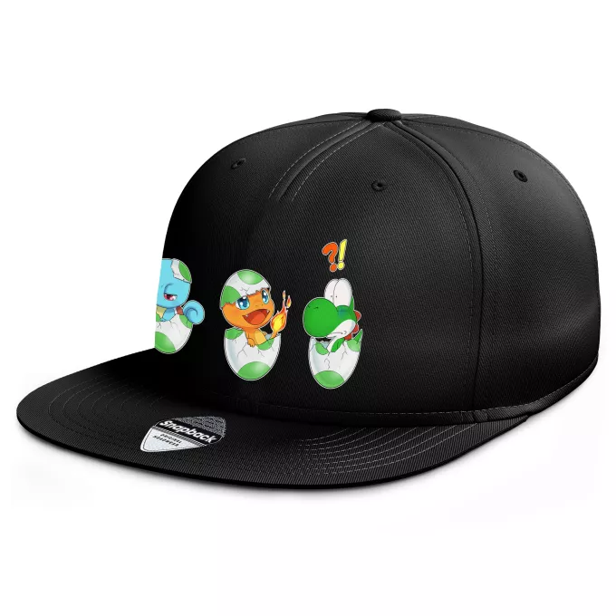 Rappare keps Parodi Pokémon Charmander, Squirtle och Yoshi