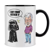 Darth Vader Mugg “Darth Vader och George Lucas - I am your Father” – Parodi Stjärnornas krig