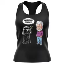 Débardeur Femme Dark Vador « Un père pas si inconnu que ça... :) (Version Originale) » – Parodie Star Wars