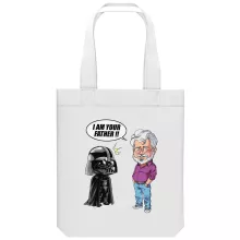 Darth Vader totebag “Darth Vader och George Lucas - I am your Father” – Parodi Stjärnornas krig