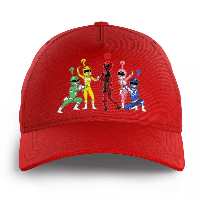 Bonés de Verão para crianças Paródia Deadpool Deadpool e Power Rangers