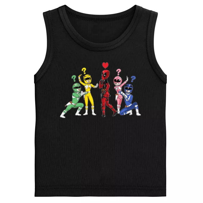 Camisolas de alças crianças rapaz Paródia Deadpool Deadpool e Power Rangers