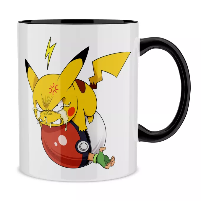 Canecas Paródia Pokémon Pikachu e Ash Ketchum