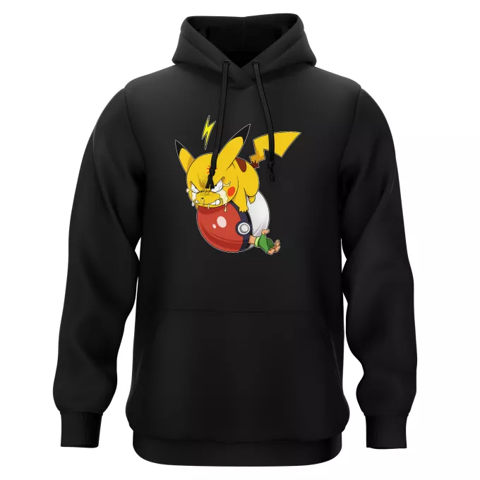 Camisolas com capuz Paródia Pokémon Pikachu e Ash Ketchum