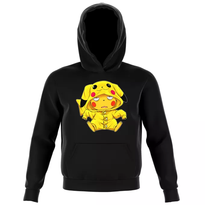 Camisolas com capuz para crianças Paródia Pokémon Pikachu