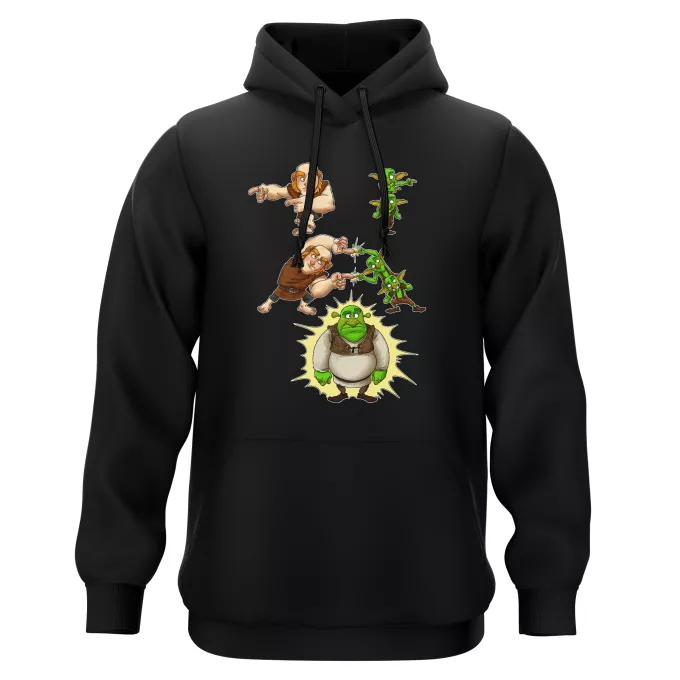 Sudaderas con capucha Parodia Clash Royale Los Gobelins, Gigante y Shrek