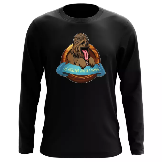 T-Shirts manches longues Parodie Star Wars Le Meilleur Ami de l'Homme... - Chewbacca