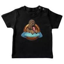 T-shirt bébé Chewbacca « Le Meilleur Ami de l'Homme... » – Parodie Star Wars