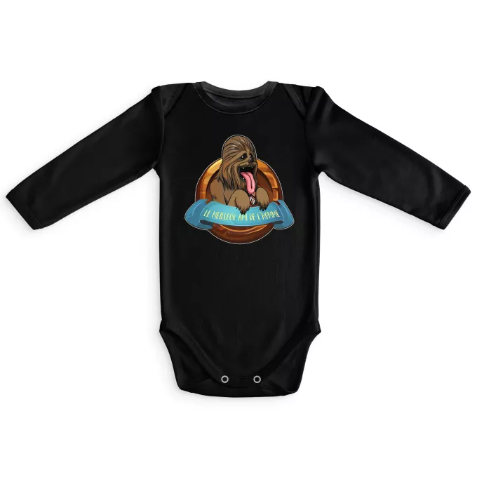 Body bébé manches longues Parodie Star Wars Le Meilleur Ami de l'Homme... - Chewbacca