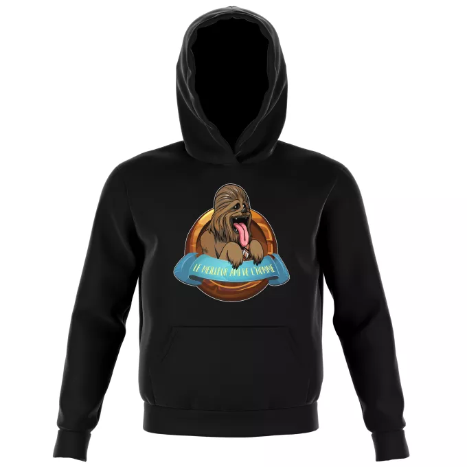 Sweat-shirts à Capuche Enfant Parodie Star Wars Le Meilleur Ami de l'Homme... - Chewbacca