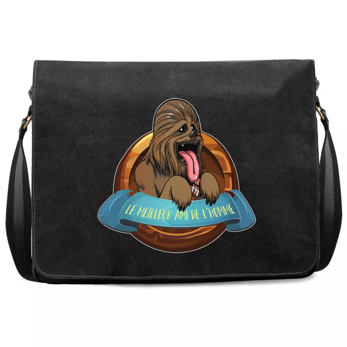 Sac à Bandoulière Premium Parodie Star Wars Le Meilleur Ami de l'Homme... - Chewbacca