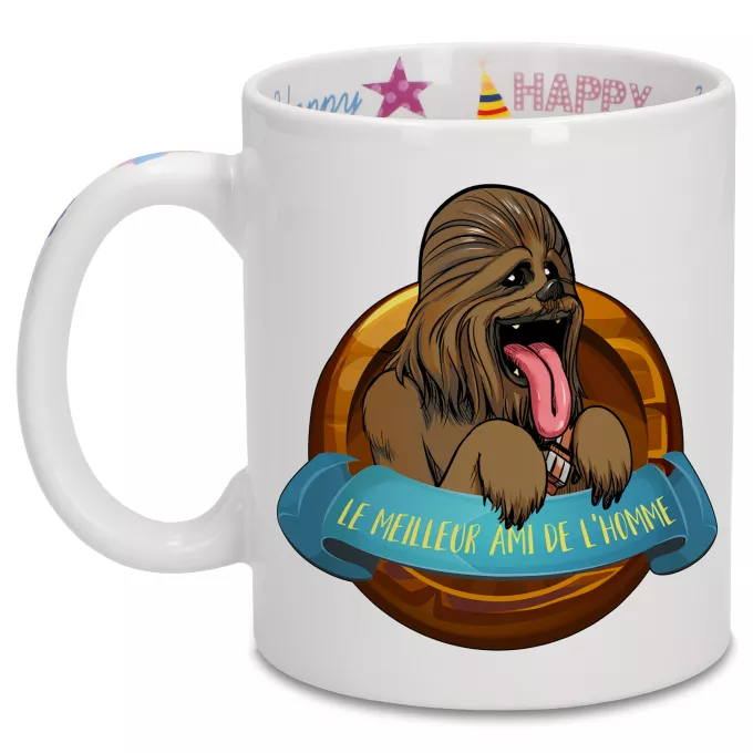 Mugs Anniversaire Parodie Star Wars Le Meilleur Ami de l'Homme... - Chewbacca