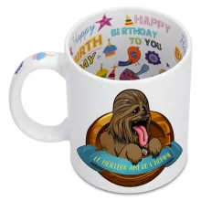 Mug Chewbacca « Le Meilleur Ami de l'Homme... » – Parodie Star Wars