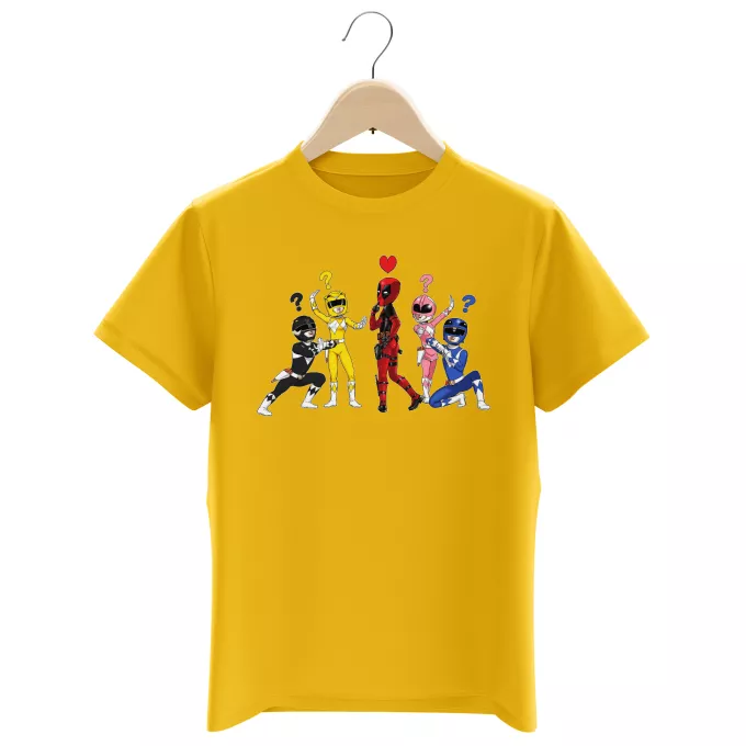 T-shirts för barn Parodi Deadpool Deadpool och Power Rangers