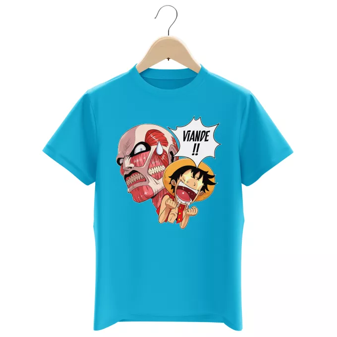 T-shirts crianças rapaz Paródia One Piece