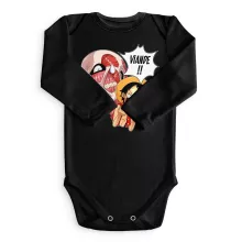 Fatinho de manga comprida para bebé – One Piece de parodia