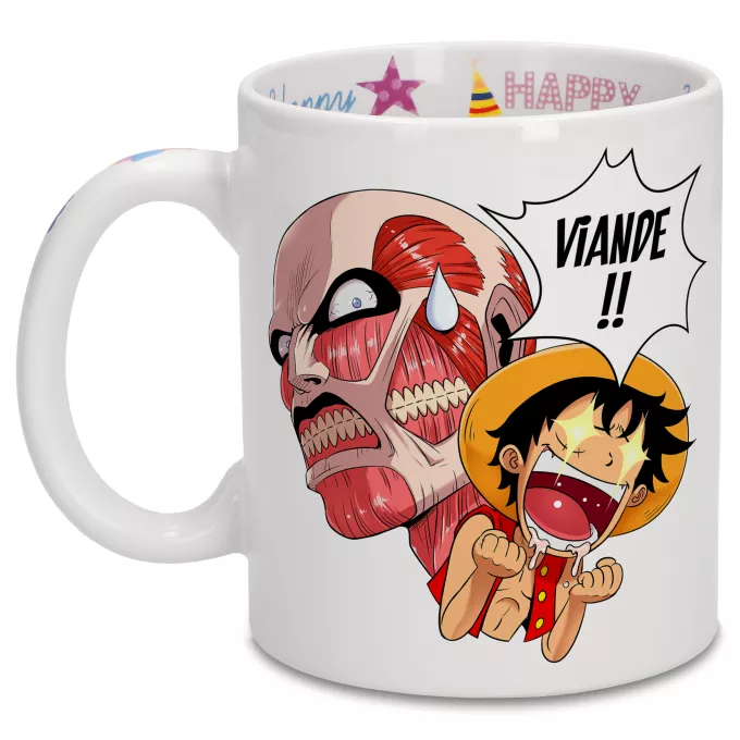 Canecas de aniversário Paródia One Piece