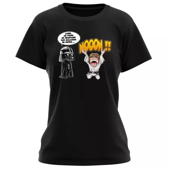 T-shirts Femmes Parodie Star Wars Luke Life Episode I : Un père qui craint :) - Luke Skywalker, Dark Vador