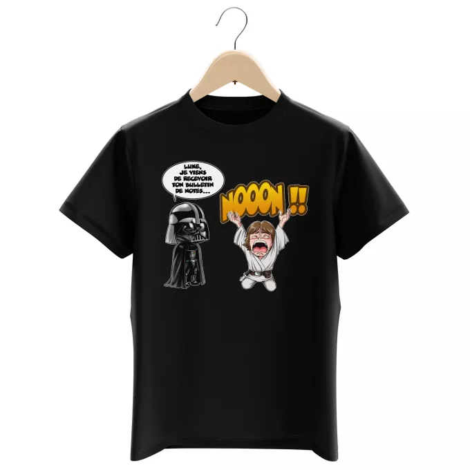 T-shirts Enfants Garçons Parodie Star Wars Luke Life Episode I : Un père qui craint :) - Luke Skywalker, Dark Vador