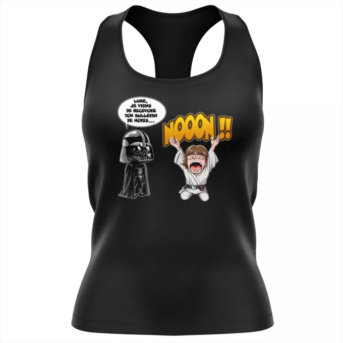 Débardeur Femme Parodie Star Wars Luke Life Episode I : Un père qui craint :) - Luke Skywalker, Dark Vador