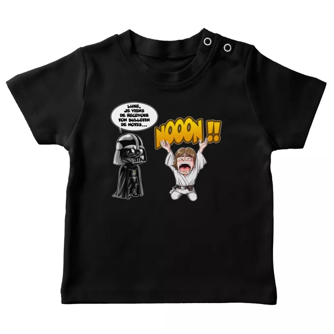 T-shirts bébé Parodie Star Wars Luke Life Episode I : Un père qui craint :) - Luke Skywalker, Dark Vador