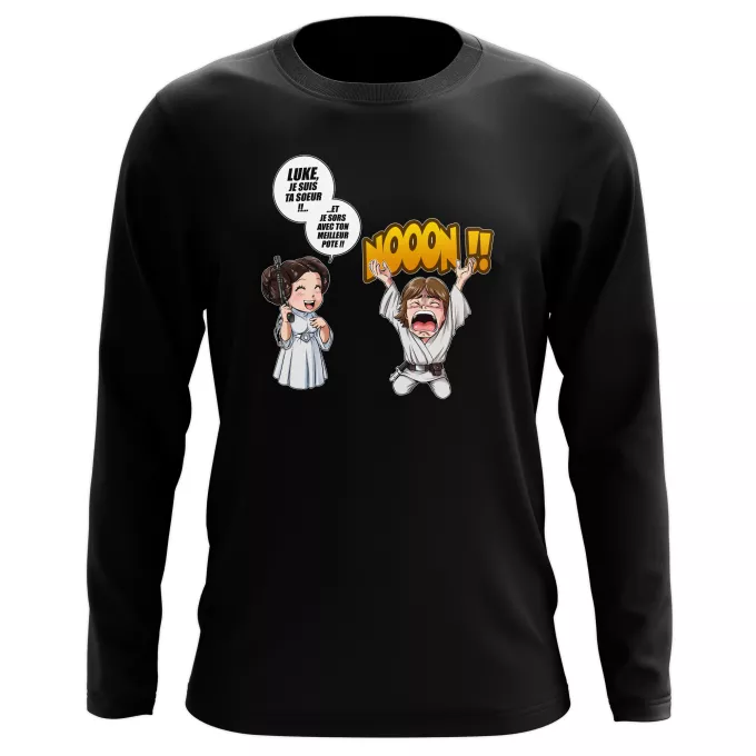 T-Shirts manches longues Parodie Star Wars Luke Life Episode II : Une soeur indigne :) - Leila Skywalker