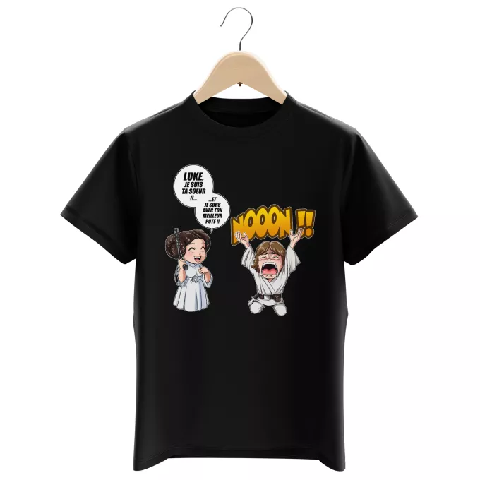 T-shirts Enfants Garçons Parodie Star Wars Luke Life Episode II : Une soeur indigne :) - Leila Skywalker