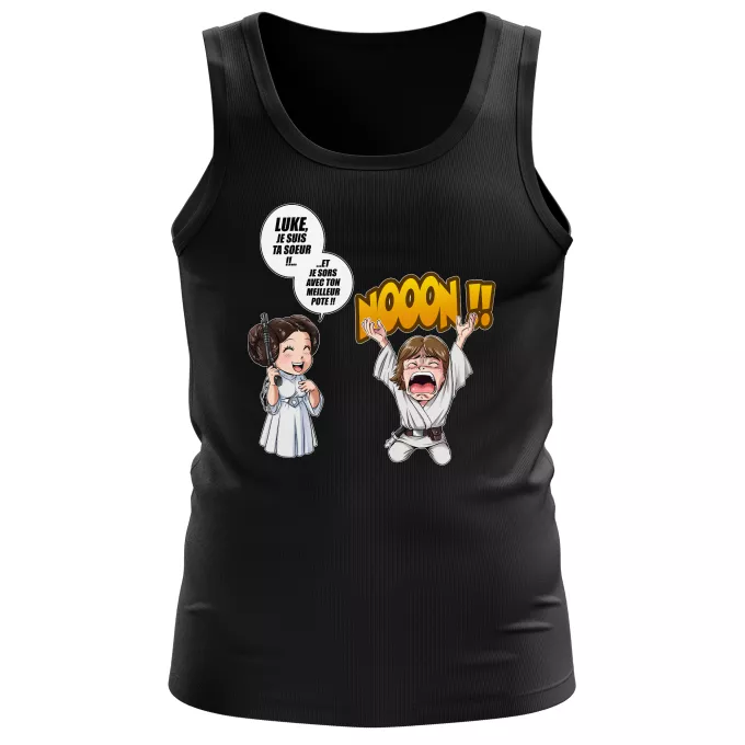 Débardeurs Hommes Parodie Star Wars Luke Life Episode II : Une soeur indigne :) - Leila Skywalker
