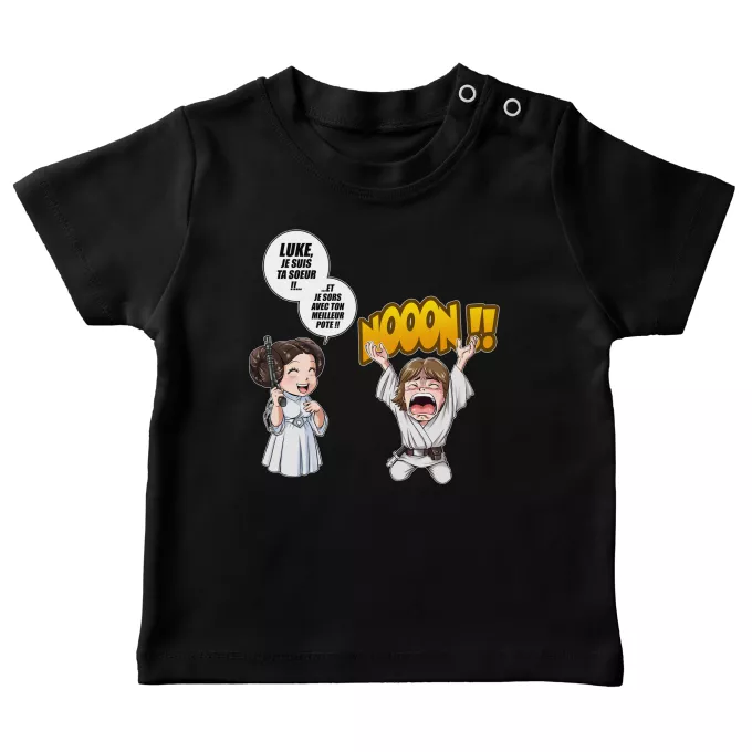 T-shirts bébé Parodie Star Wars Luke Life Episode II : Une soeur indigne :) - Leila Skywalker