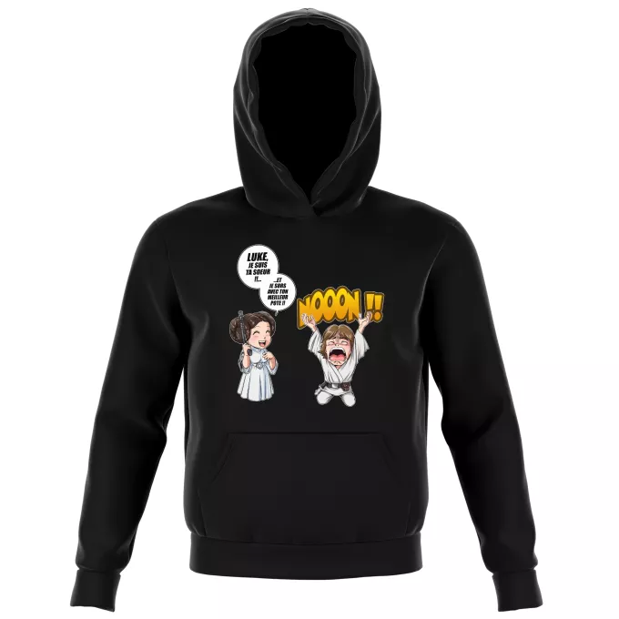 Sweat-shirts à Capuche Enfant Parodie Star Wars Luke Life Episode II : Une soeur indigne :) - Leila Skywalker
