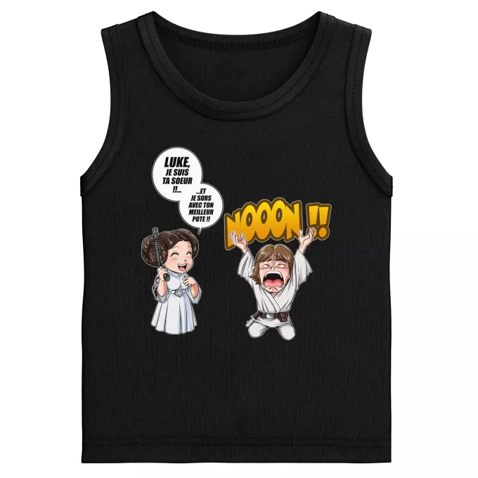 Débardeurs Enfants Garçons Parodie Star Wars Luke Life Episode II : Une soeur indigne :) - Leila Skywalker