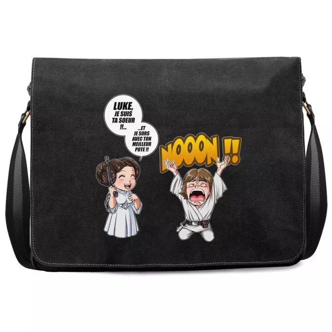 Sac à Bandoulière Premium Parodie Star Wars Luke Life Episode II : Une soeur indigne :) - Leila Skywalker