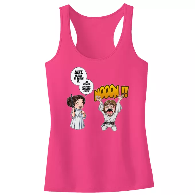 Débardeur Enfant Fille Parodie Star Wars Luke Life Episode II : Une soeur indigne :) - Leila Skywalker