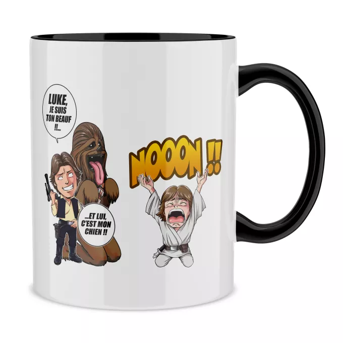 Mugs Parodie Star Wars Luke Life Episode III : Un beauf carrément beauf :) - Luke Skywalker, Chewbacca, Han Solo