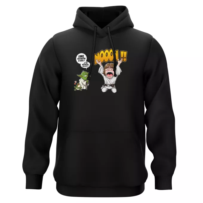 Sweat-shirts à Capuche Parodie Star Wars Luke Life Episode IV : le Maître... - Yoda, Luke Skywalker