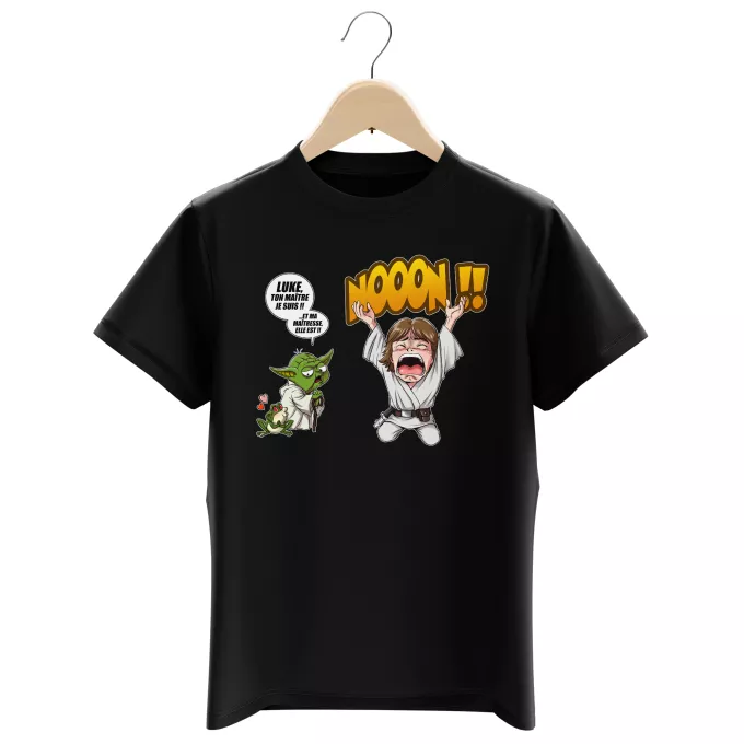 T-shirts Enfants Garçons Parodie Star Wars Luke Life Episode IV : le Maître... - Yoda, Luke Skywalker
