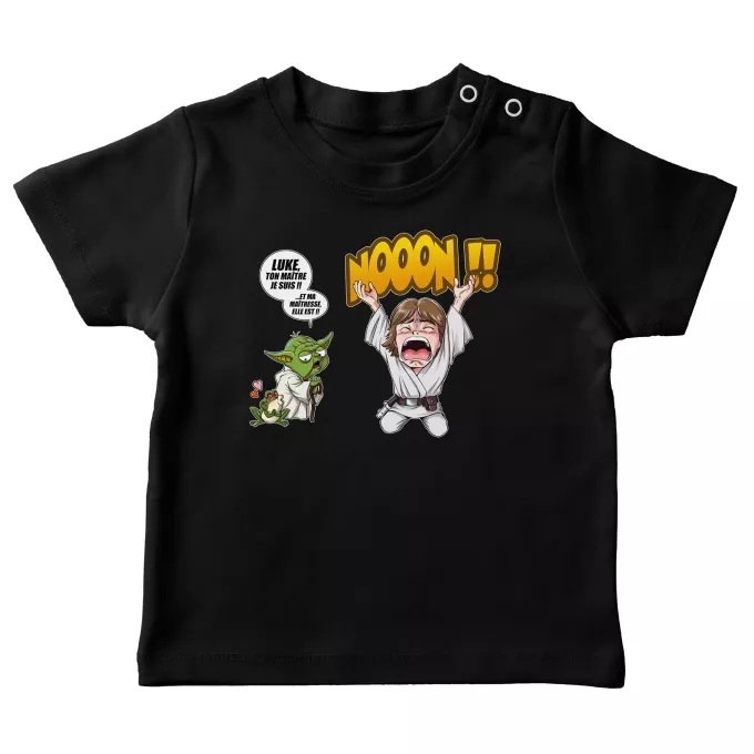 T-shirts bébé Parodie Star Wars Luke Life Episode IV : le Maître... - Yoda, Luke Skywalker