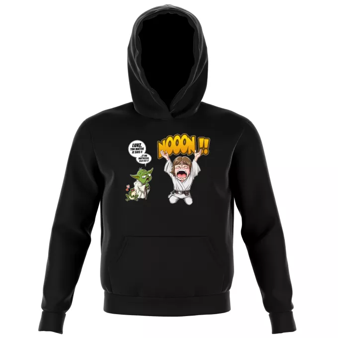 Sweat-shirts à Capuche Enfant Parodie Star Wars Luke Life Episode IV : le Maître... - Yoda, Luke Skywalker