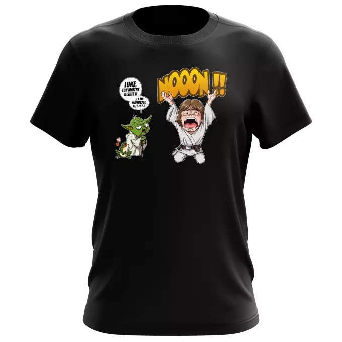 T-shirts Hommes Parodie Star Wars Luke Life Episode IV : le Maître... - Yoda, Luke Skywalker