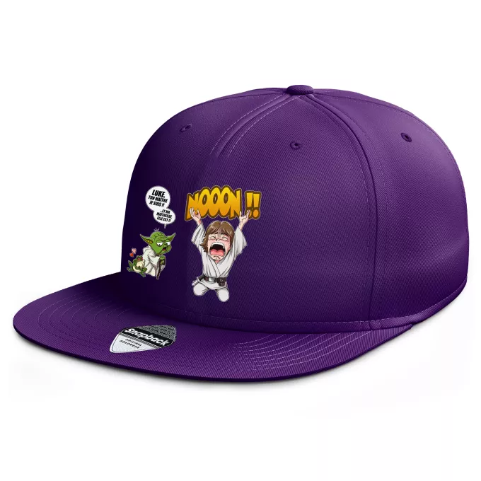 Casquette Rap Snapback Parodie Star Wars Luke Life Episode IV : le Maître... - Yoda, Luke Skywalker