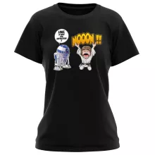 T-shirt Femme Luke Skywalker « Luke Life Episode V : un robot...ménager !! » – Parodie Star Wars