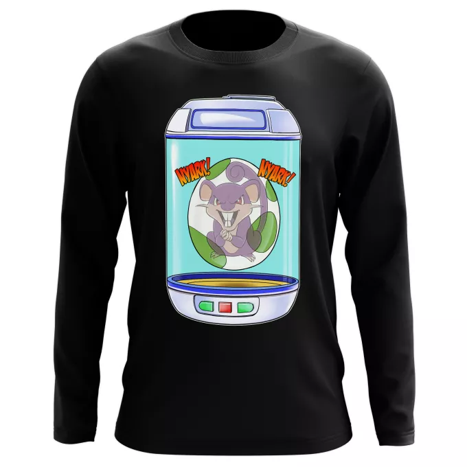 Långärmad T-Shirts Parodi Pokémon Rattata