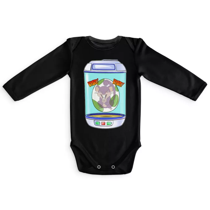 Baby Body långa ärmar Parodi Pokémon Rattata