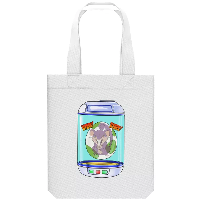 Ekologisk bomullsväska (Tote Bag) Parodi Pokémon Rattata