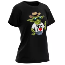 Maglietta da Donna Yoda “New York I Love” – Parodia dei Star Wars