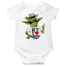 Body bebè Yoda “New York I Love” – Parodia dei Star Wars
