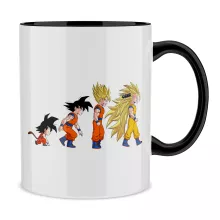 Caneca Son Goku “A Teoria da Evolução Saiyajin” – Dragon Ball Z de parodia