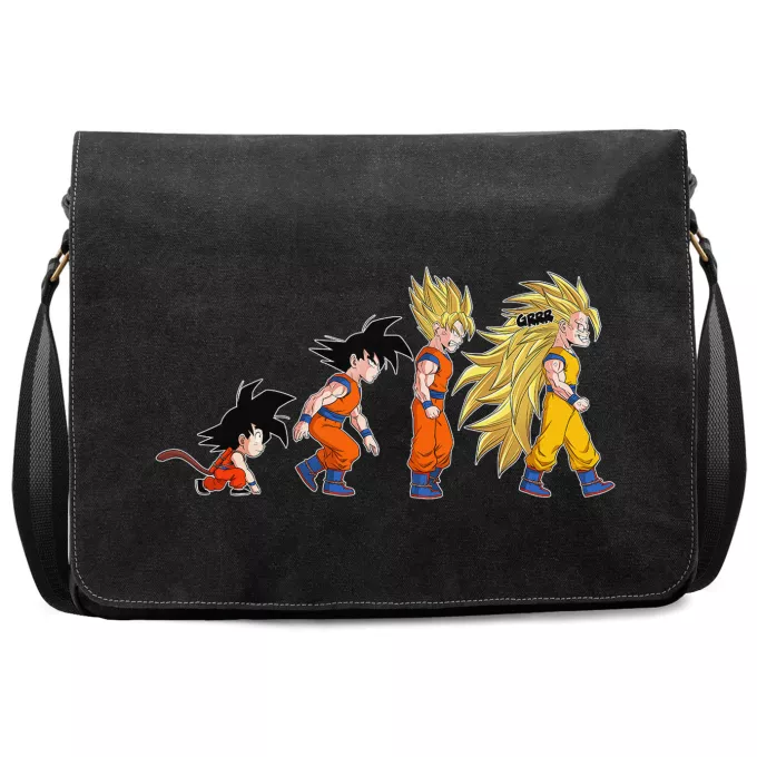 Sacos de lona Paródia Dragon Ball Z - DBZ Son Goku - A Teoria da Evolução Saiyajin
