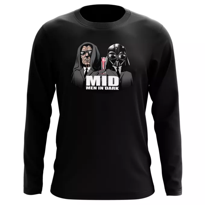 T-Shirts de manga comprida Paródia Guerra das Estrelas Darth Vader e Palpatine X MIB: Homens de Negro